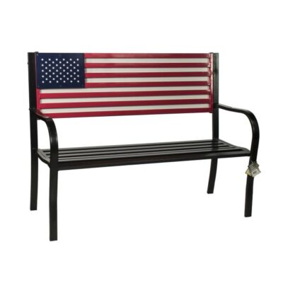 American Flag Outdoor Garden Bench Garden Plant