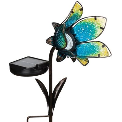 Blue Solar Flower Spotlight Garden Stake Garden Plant