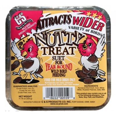 CS Nutty Treat Suet for Year Round Wild Bird Feeding Garden Plant