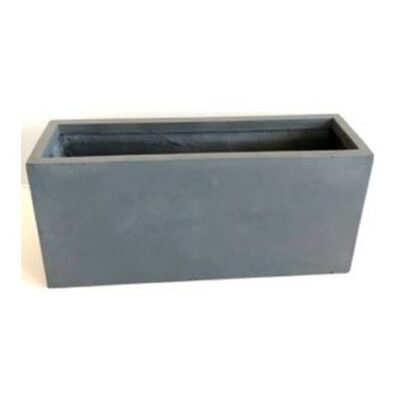Fiber Clay 25 5 Inch Light Grey Trough Planter Garden Plant