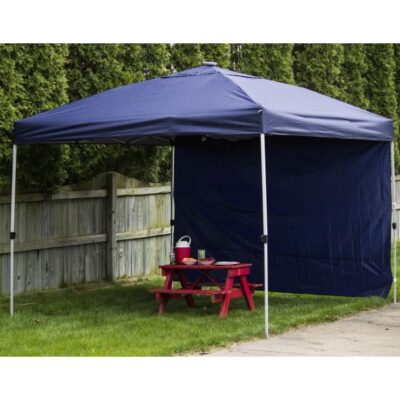 Folding Pop Up Canopy With Side Screen and LED Light Garden Plant