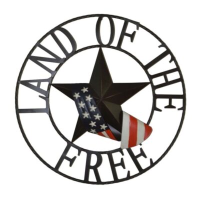 Land Of The Free Outdoor Welcome Wheel Garden Plant