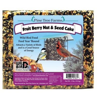 Pine Tree Farms Fruit Berry Nut and Seed Cake 2 lb Garden Plant