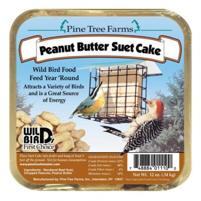 Pine Tree Farms Peanut Butter Suet Cake 12 oz Garden Plant