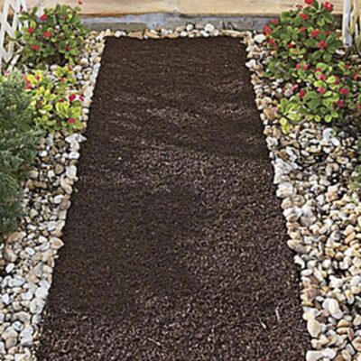 Six Foot Recycled Rubber Reversible Landscaping Mulch Pathway Mat Garden Plant