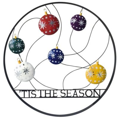 Tis The Season Outdoor Holiday Welcome Wheel Garden Plant