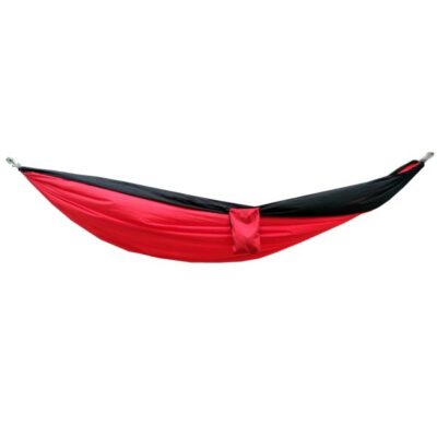 Two Person Travel Camping Hammock Black and Red Garden Plant