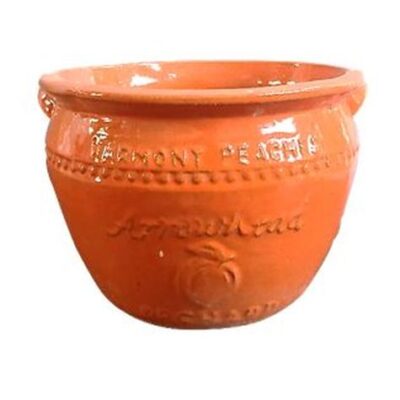 Vintage Pottery Orange 11 5 Inch Peach Planter Garden Plant