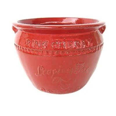 Vintage Pottery Red 11 5 Inch Cherry Planter Garden Plant