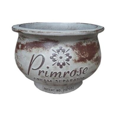 Vintage Pottery Rustic White 13 Inch Primrose Cream Separator Planter Garden Plant