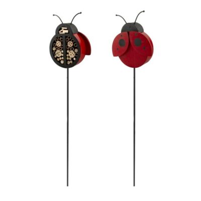 Woodlink Lady Bug Insect Shelter Yard Stake Garden Plant