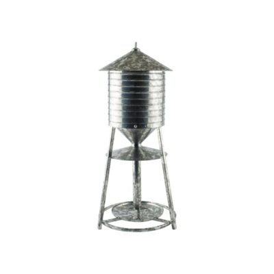 Woodlink Rustic Farmhouse Galvanized Water Tower Seed Tray Feeder Garden Plant