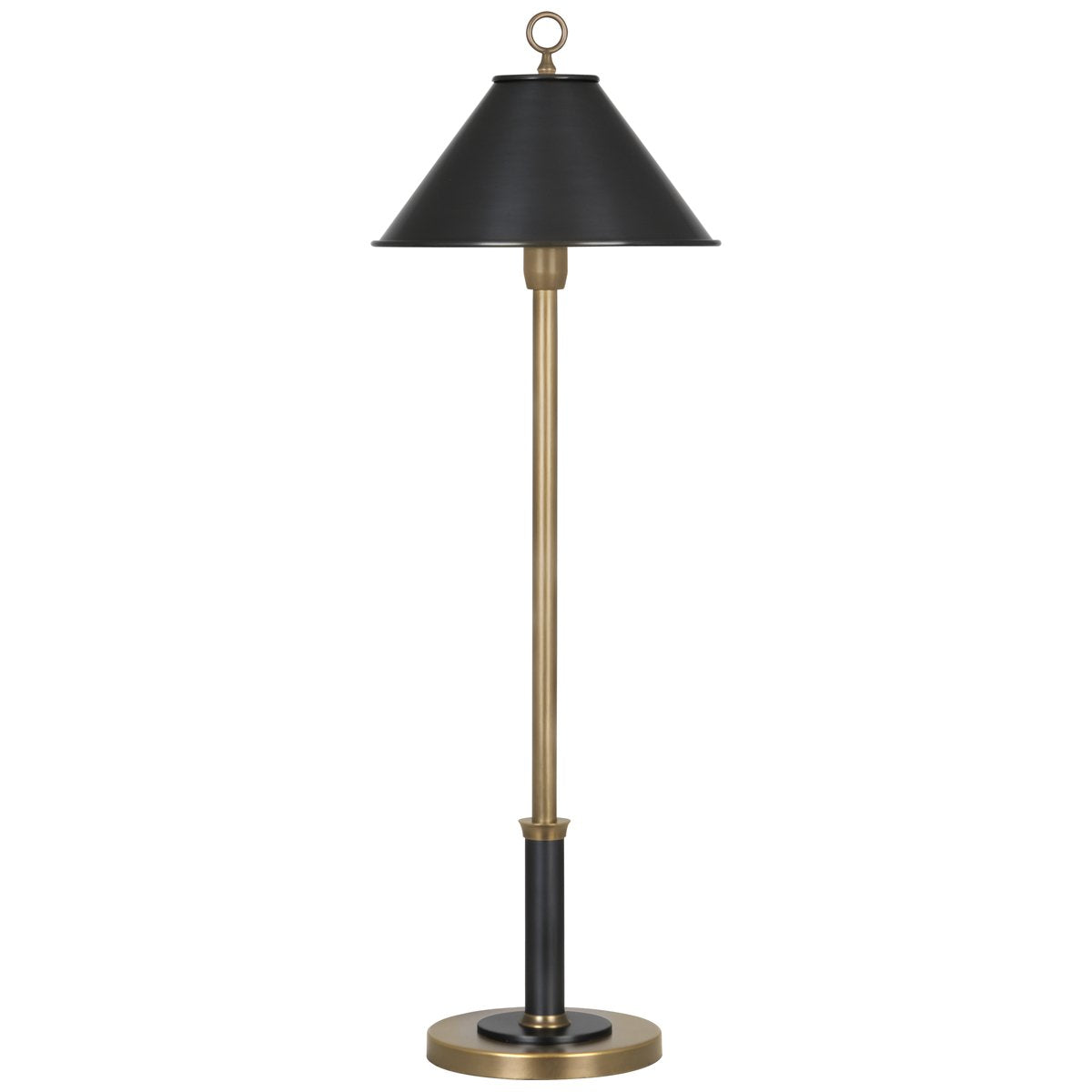 Aaron Table Lamp in Brass and Deep Patina Bronze design by Robert Abbey