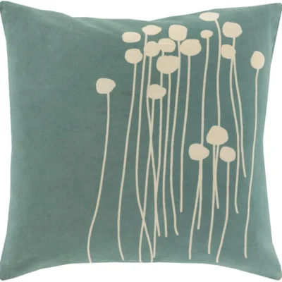 Abo Pillow in Teal and Cream design by Lotta Jansdotter