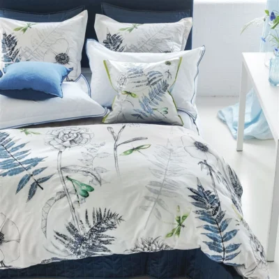 Acanthus Indigo Bedding design by Designers Guild