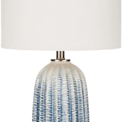 Adler Table Lamp in Navy and White