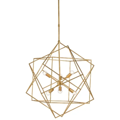 Aerial Chandelier in Antique Gold Leaf design by Currey and Company