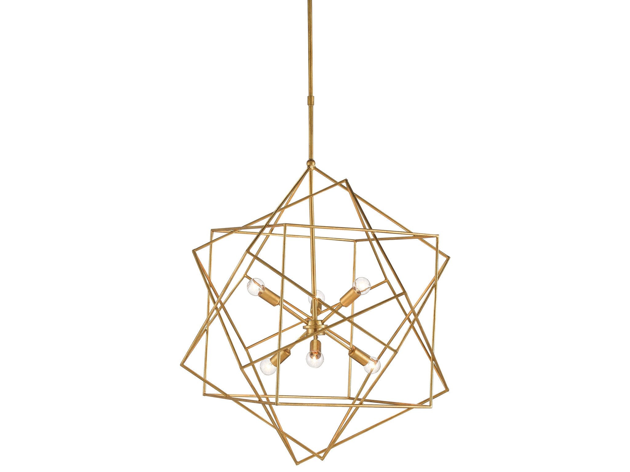 Aerial Chandelier in Antique Gold Leaf design by Currey and Company