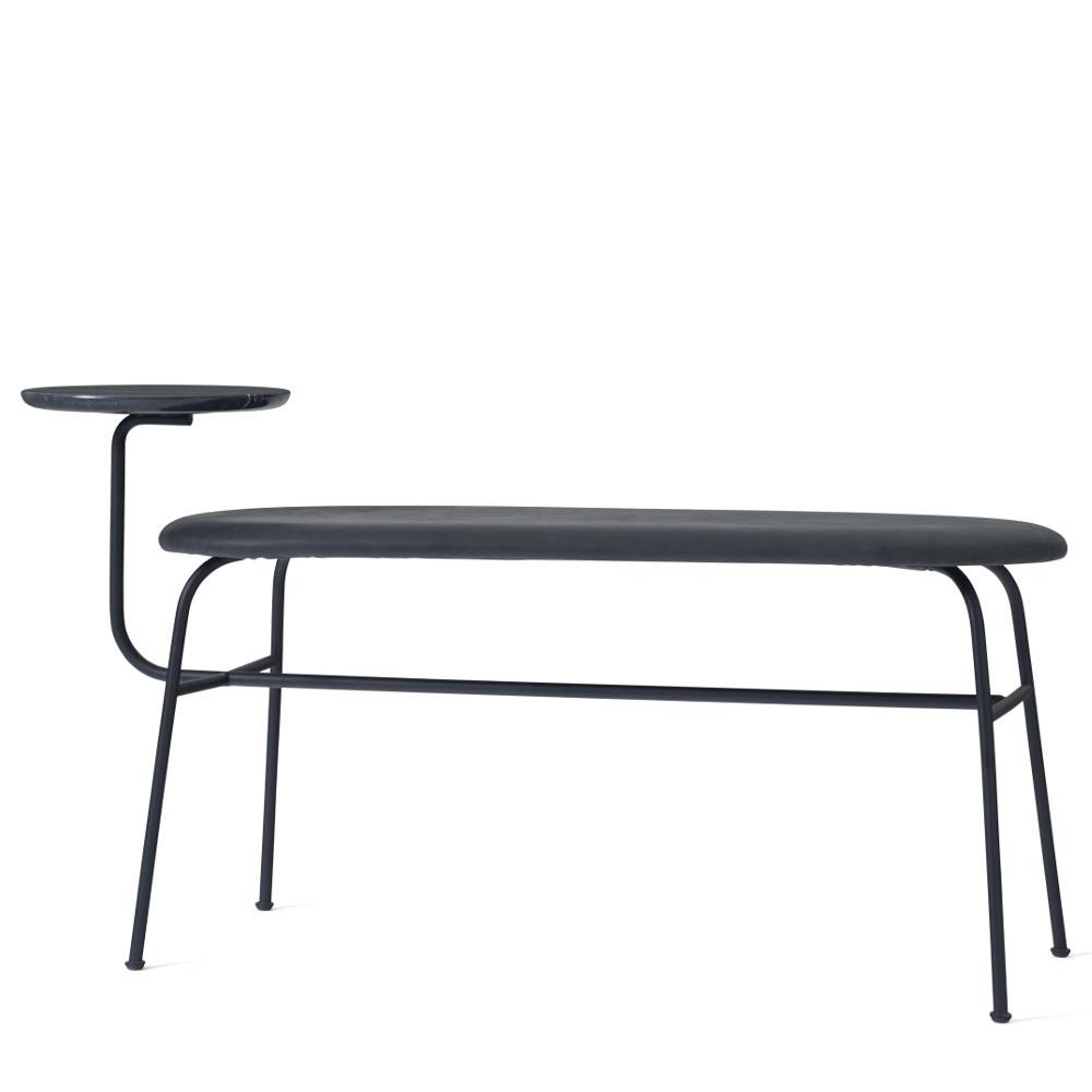 Afteroom Bench in Black w Black Dunes Leather design by Menu