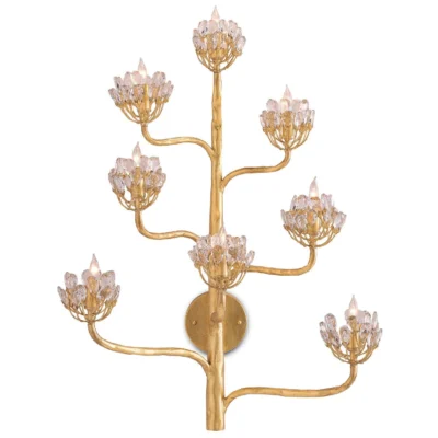 Agave Americana Wall Sconce in Various Finishes design by Currey and Company