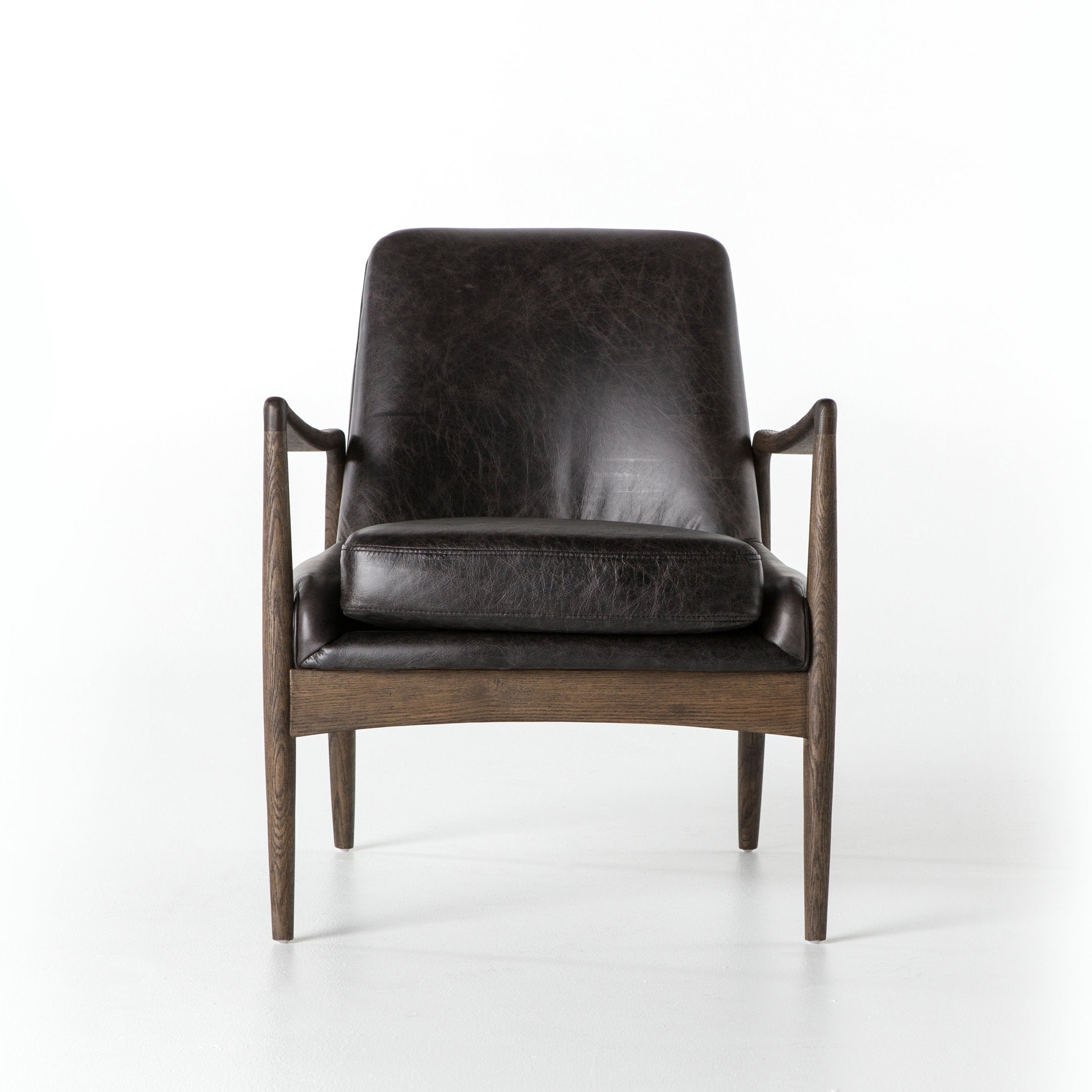 Aidan Leather Chair in Durango Smoke