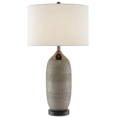 Alexander Table Lamp in Matte and Glossy Gold design by Currey and Company