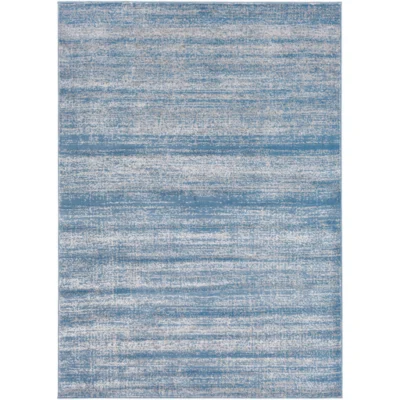 Amadeo Rug in Bright Blue and Medium Gray