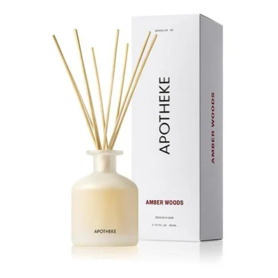 Amber Woods Reed Diffuser design by Apotheke