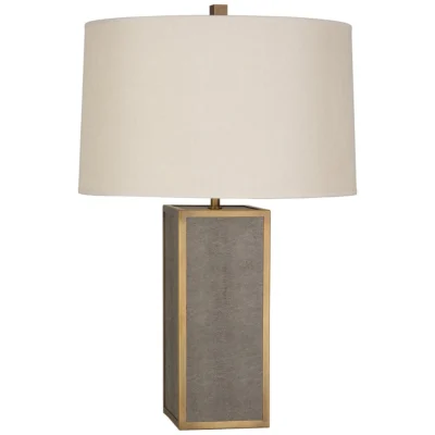 Anna Table Lamp in Faux Brown Snakeskin design by Robert Abbey