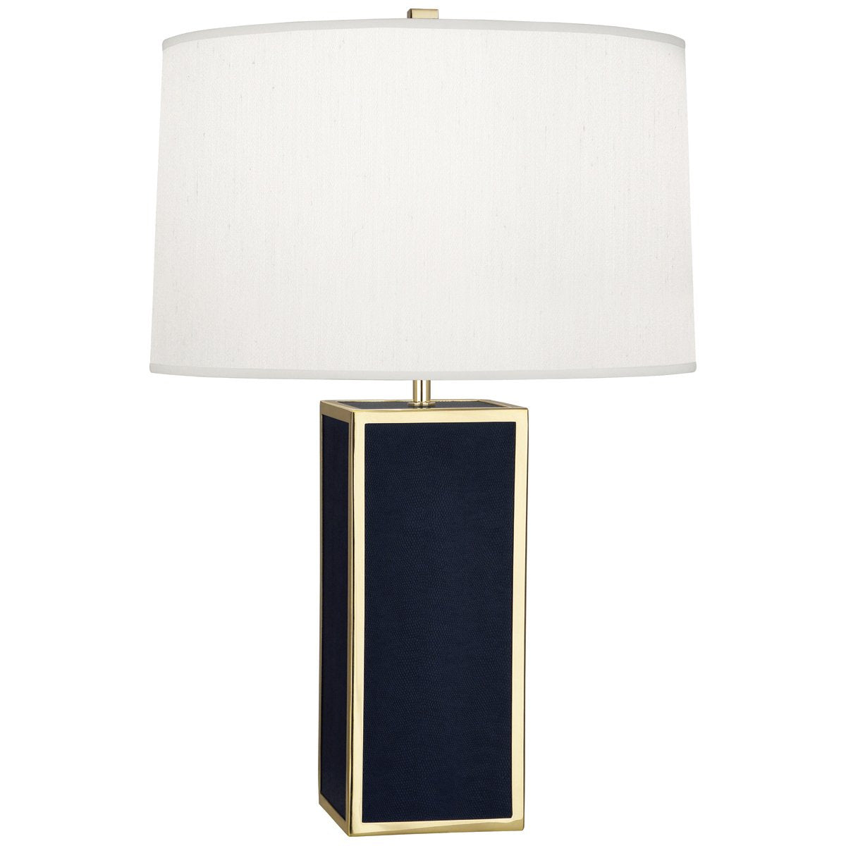 Anna Table Lamp in Faux Navy Snakeskin design by Robert Abbey