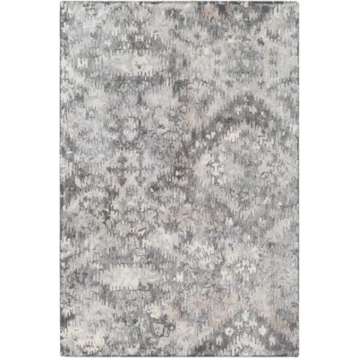 Antigua Rug in Charcoal and Medium Gray