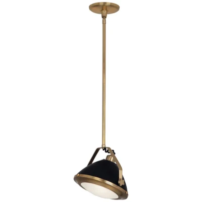 Apollo Pendant in Antique Brass Finish w Matte Black Painted Accents design by Robert Abbey