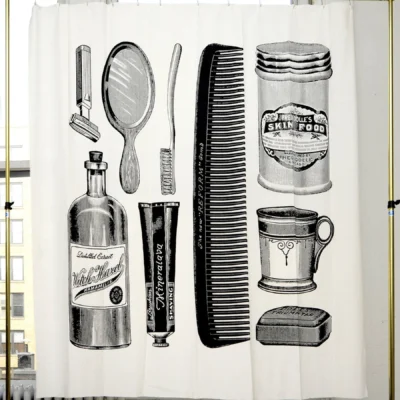 Apothecary Shower Curtain design by Izola