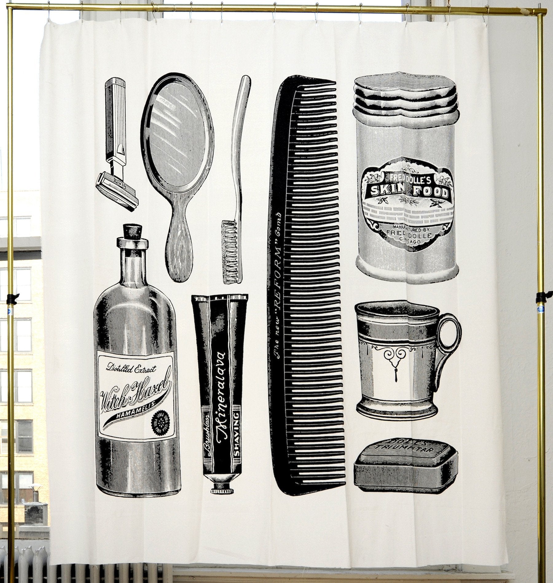 Apothecary Shower Curtain design by Izola