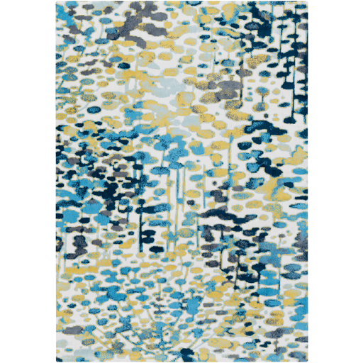 Apricity Rug in Sky Blue and Saffron