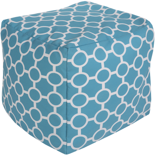 Aqua and Grey Pouf design by Sury