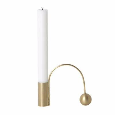 Balance Candle Holder in Brass design by Ferm Living