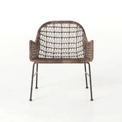 Bandera Outdoor Woven Club Chair in Distressed Grey