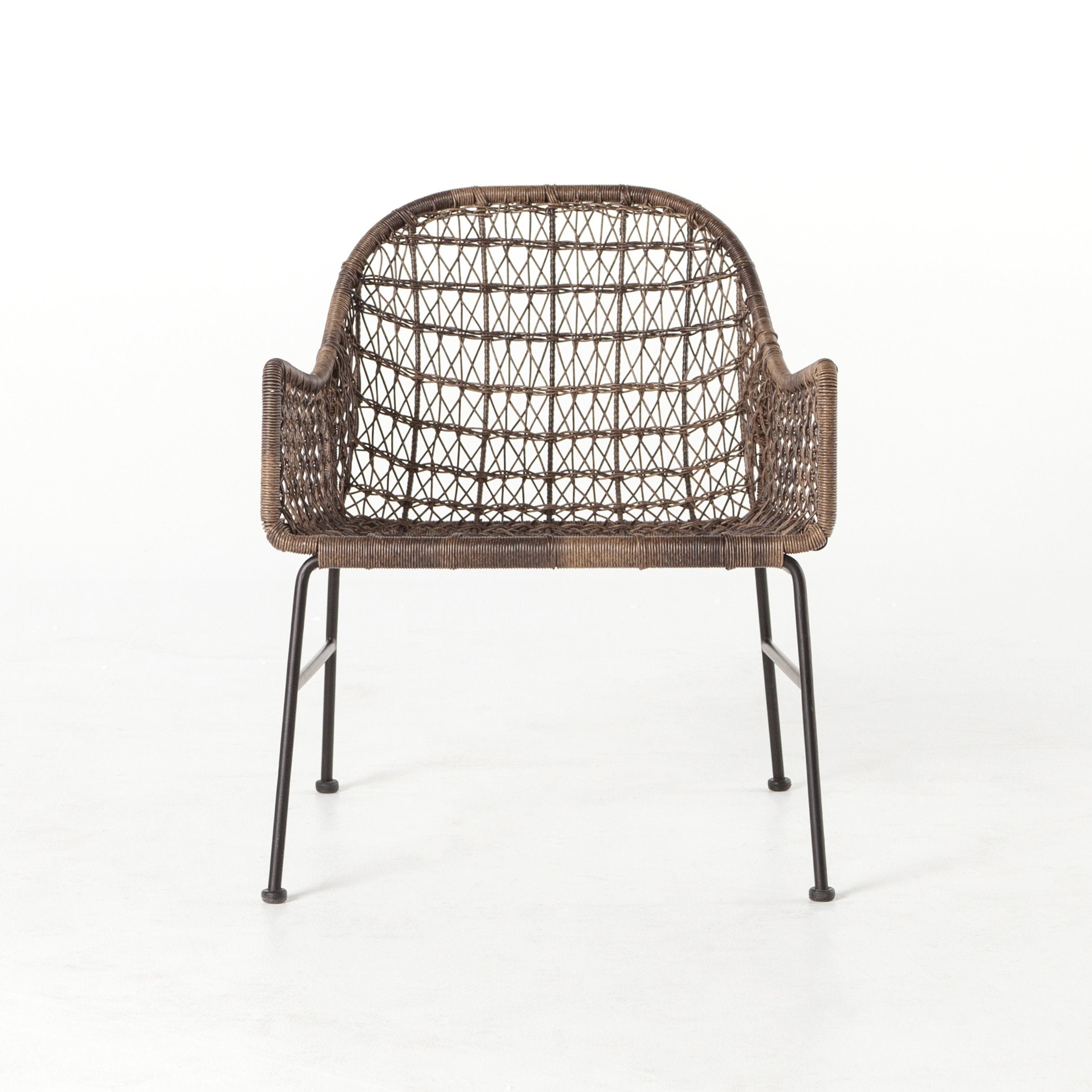 Bandera Outdoor Woven Club Chair in Distressed Grey