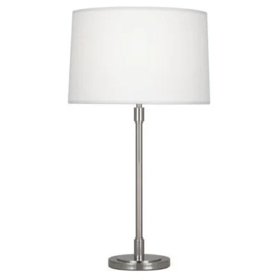 Bandit Table Lamp in Polished Nickel design by Robert Abbey