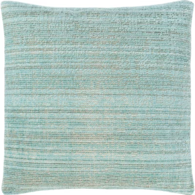 Barletta Woven Pillow in Beige and Emerald