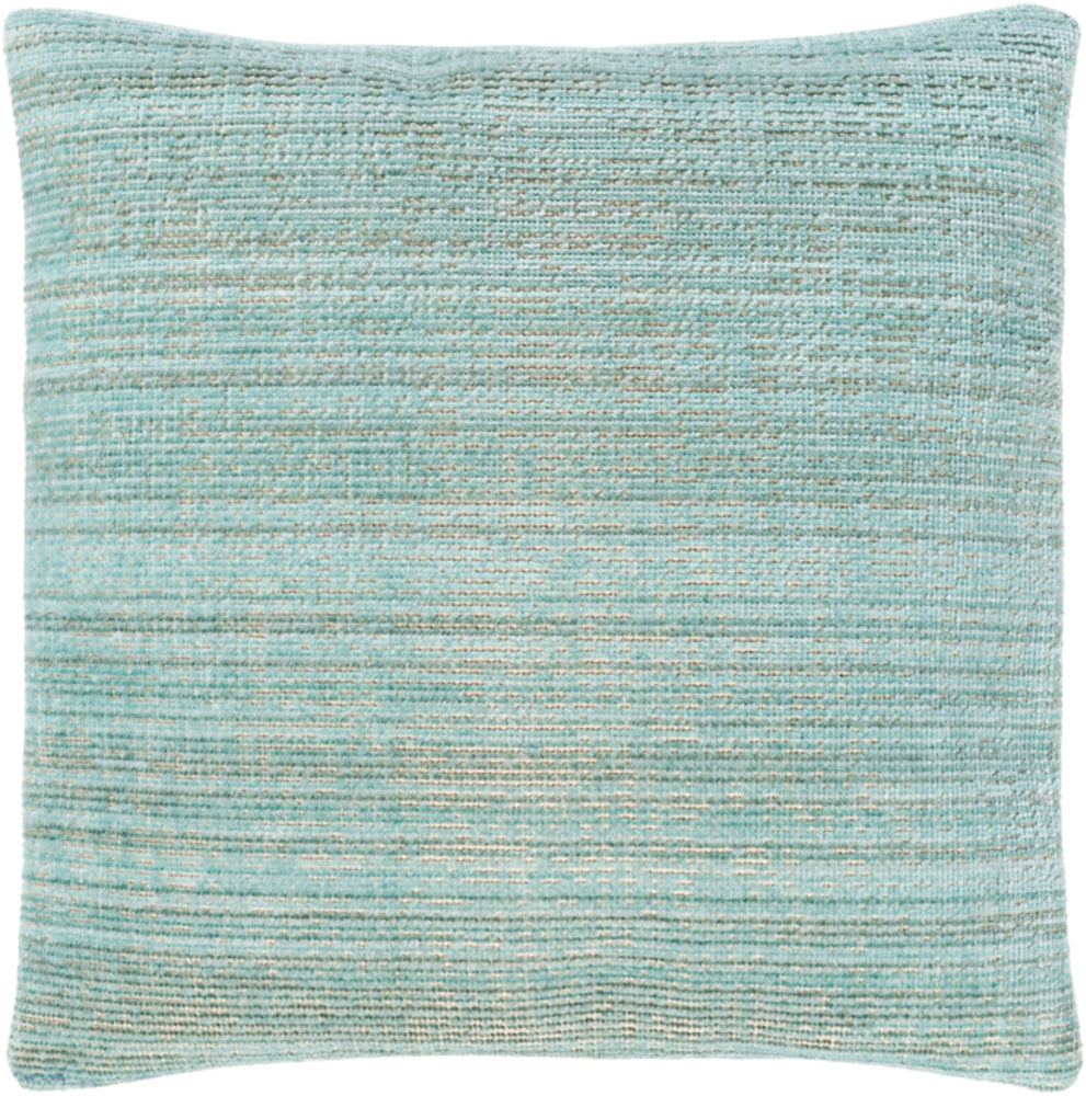 Barletta Woven Pillow in Beige and Emerald