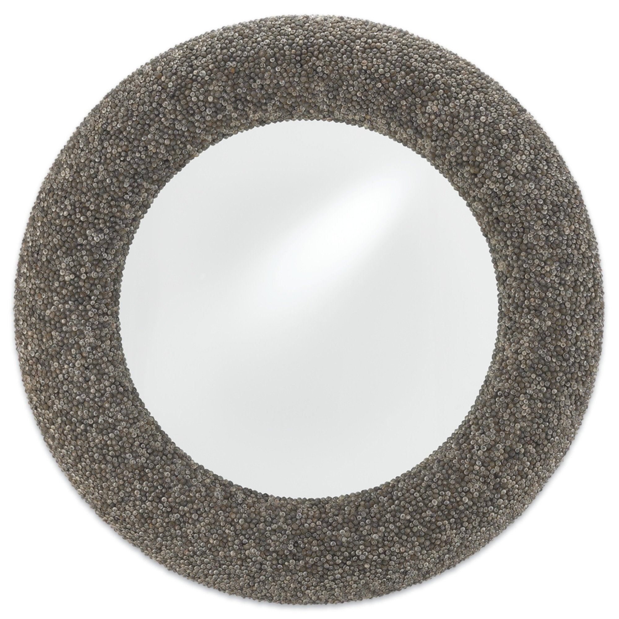 Batad Shell Round Mirror design by Currey and Company