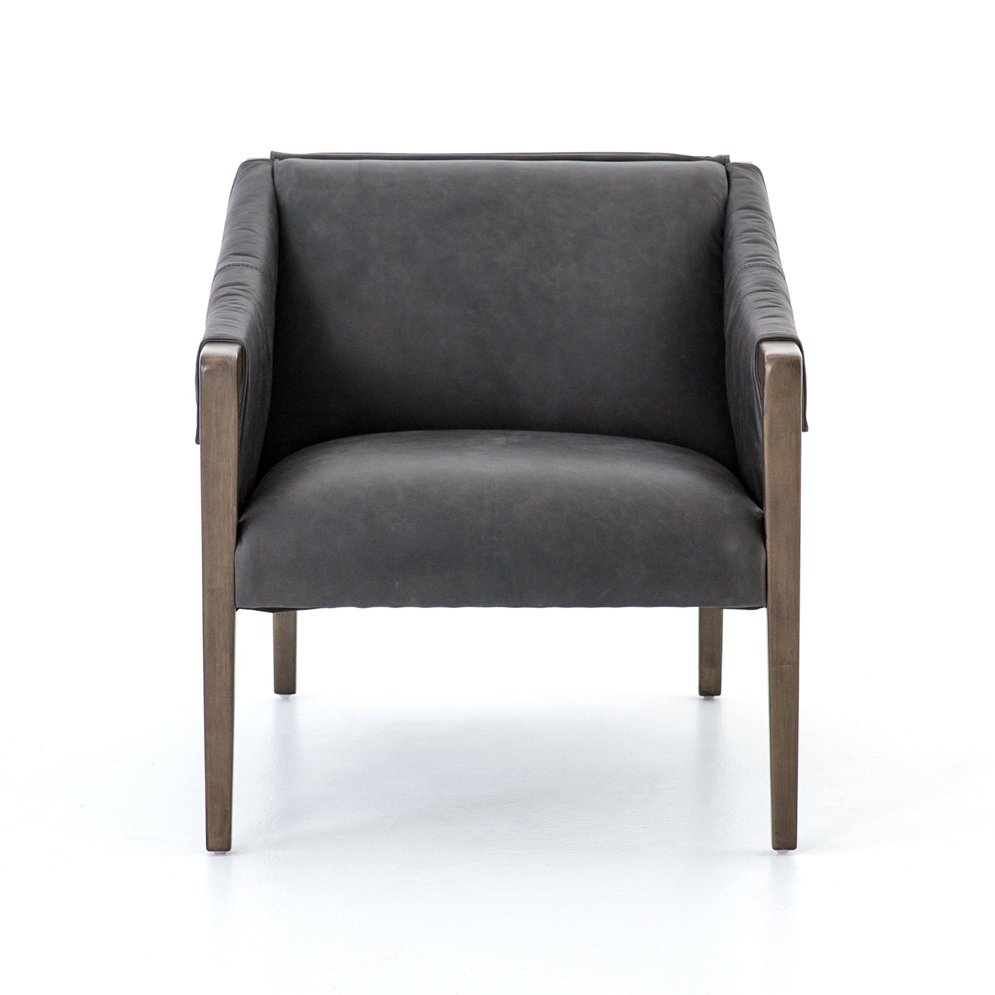 Bauer Leather Chair in Chaps Ebony