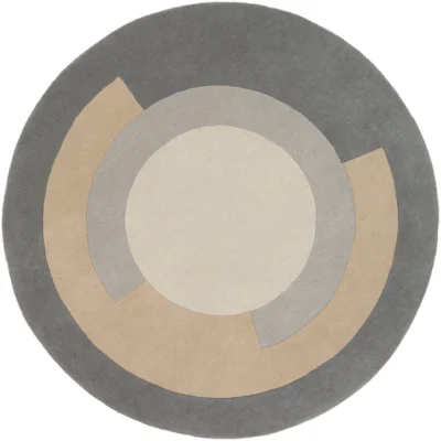 Beck Rug in Medium Gray and Khaki