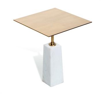 Beck Square Side Table in Antique Brass design by Interlude Home