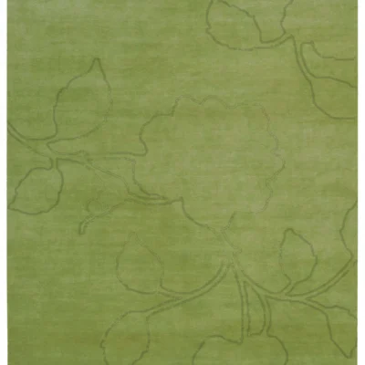 Bellagio Ruby Hand Knotted Rug in Green design by Second Studio