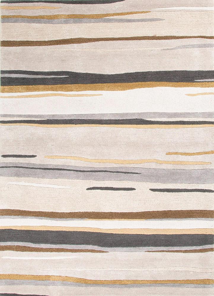 Bernini Handmade Abstract Gray and Gold Area Rug