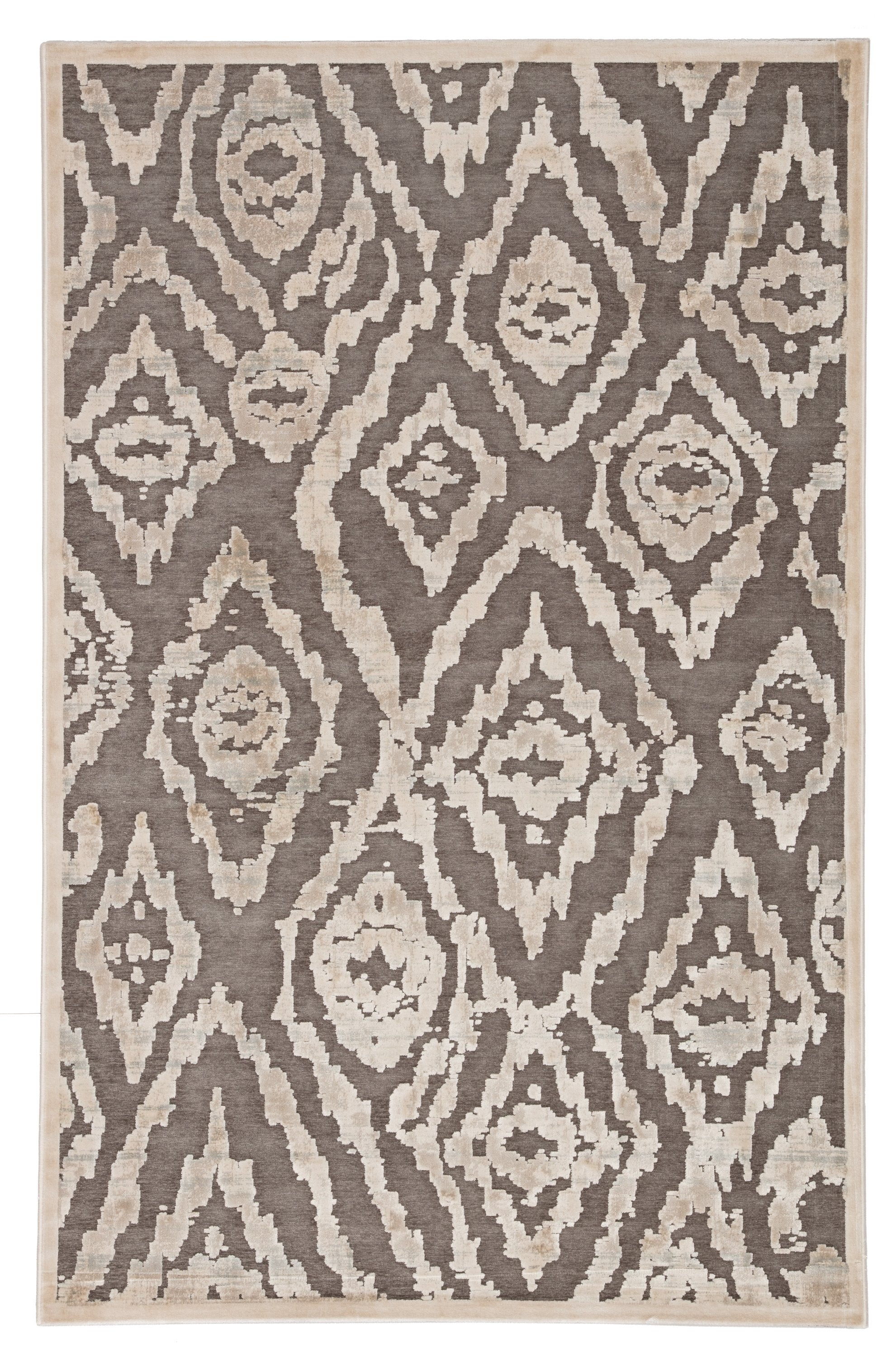 Blayne Ikat Brown and Beige Area Rug