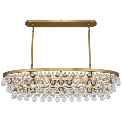 Bling Chandelier in Antique Brass design by Robert Abbey